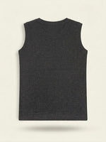 Boys Sleeveless Graphic Print T Shirt - Charcoal Grey