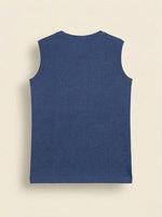 Boys Sleeveless Graphic Print T Shirt - Royal Blue