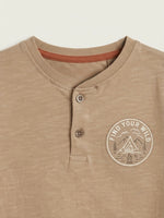 Boys Henly T Shirt - Beige