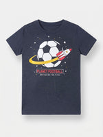 Boys Round Neck T Shirt - Charcoal Grey