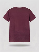 Boys Round Neck T Shirt - Deep Maroon