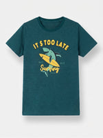 Boys Round Neck T Shirt - Ocean Teal