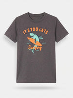 Boys Round Neck T Shirt - Rusty Brown