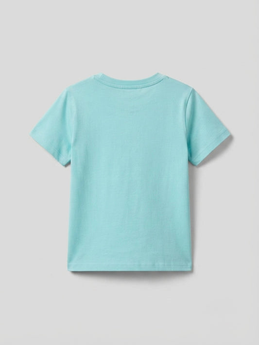 Boys Printed T Shirt - Aqua
