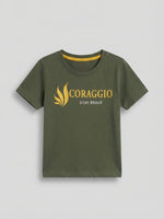 Boys Printed T Shirt - Olive