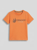 Boys Printed T Shirt - Orange
