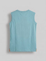Boys Sleeveless Forward Shoulder T Shirt - Sea Blue