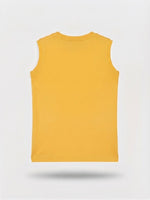 Boys Sleeveless Forward Shoulder T Shirt - Sunny Mustard Yellow