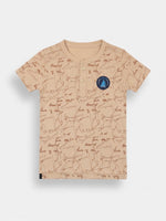 Boys Cotton Henly T Shirt - Camel