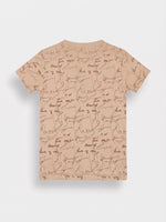 Boys Cotton Henly T Shirt - Camel