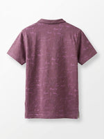 Boys Cotton Henly T Shirt - Dusty Plum