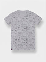 Boys Cotton Henly T Shirt - Heather Grey