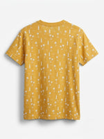 Boys Cotton Henly T Shirt - Mustard Gold