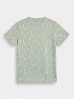 Boys Cotton Henly T Shirt - Sage Green