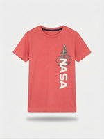 Boys Printed T Shirt - Coral