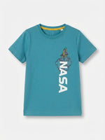 Boys Printed T Shirt - Teal