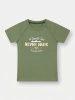 Boys Raglan Sleeve T Shirt - Olive Khaki