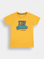 Boys Raglan Sleeve T Shirt - Sunny Mustard Yellow