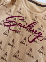 Boys Folded Sleeve T Shirt - Sandy Beige