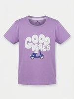 Boys Printed T Shirt - Lilac