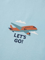 Boys Printed Oversized T Shirt - Light Blue