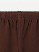 Boys Sleeveless T Shirt with 3/4th Bottom Set - Sunset Orange / Dark Chocolate Brown