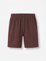 Boys Sleeveless T Shirt with Shorts Set - Heather Light Grey / Dark Burgundy