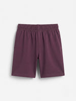 Boys Sleeveless T Shirt with Shorts Set - Peach Orange / Dark Chocolate Brown
