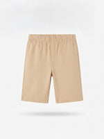 Boys Sleeveless Contrast Rib T Shirt with Shorts Set - Dark Chocolate Brown / Sandy Camel
