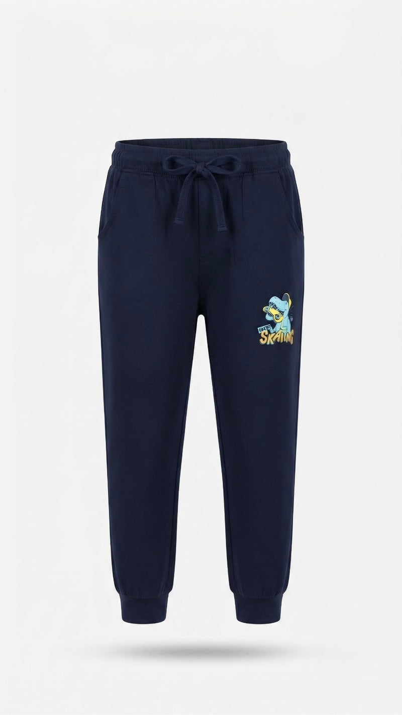 Boys Pants with Ankle Cuff - Dark Navy