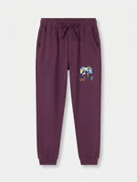 Boys Pants with Ankle Cuff - Deep Plum
