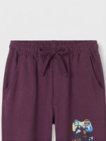 Boys Pants with Ankle Cuff - Deep Plum